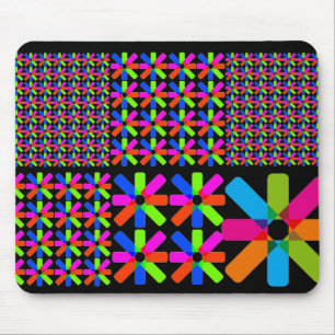 Tapis De Souris collage d'étoile, noir
