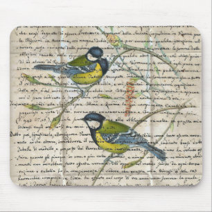Tapis De Souris collage d'oiseaux chiches