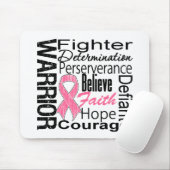 Tapis De Souris Collage du guerrier du cancer du sein (Avec souris)