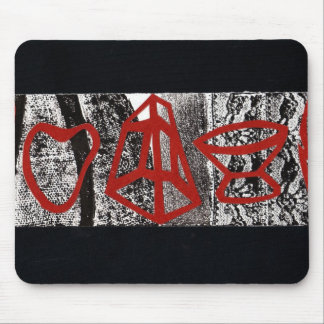 Tapis De Souris Collage en rouge