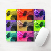 Tapis De Souris Collage guitare de couleur Mousepad (Avec souris)