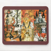 Tapis De Souris Collage Halloween vintage (Devant)
