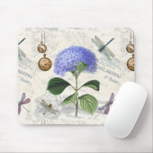 Tapis De Souris Collage Hydrangea (Avec souris)