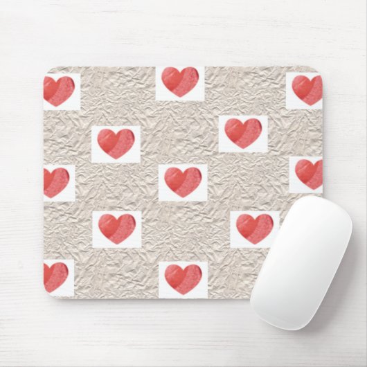 Tapis De Souris Collage Mousepad de coeur (Avec souris)