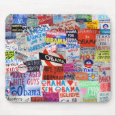 Tapis De Souris Collage Mousepad de signe d'Obama (Devant)