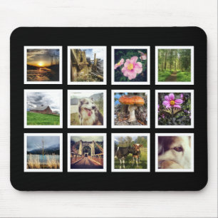 Tapis De Souris Collage noir et blanc frais de photo d'Instagram