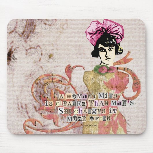 Tapis De Souris Collage numérique pour les femmes (Devant)