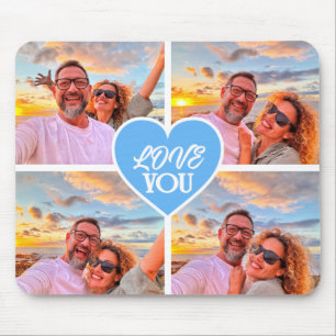 Tapis De Souris Collage personnalisé moderne de 4 modèles photo