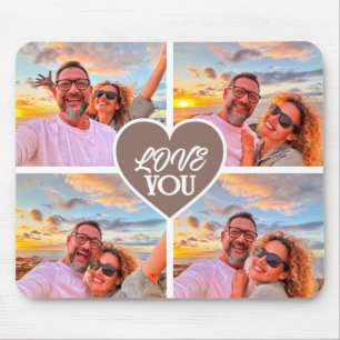 Tapis De Souris Collage personnalisé moderne de 4 modèles photo