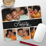 Tapis De Souris Collage photo de famille moderne<br><div class="desc">Transformez votre espace de travail à l'aide d'un pavé de souris personnalisé à l'aide de ce modèle de montage photo dynamique. Ajoutez sans effort vos photos préférées,  l'année,  votre nom de famille et tout texte personnalisé que vous désirez. Faites-le le vôtre !</div>