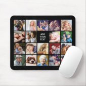 Tapis De Souris Collage photo personnalisé de 19 Carrés (Avec souris)