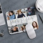Tapis De Souris Collage photo personnalisé Pavot Noms des petits-e<br><div class="desc">Créez un cadeau personnalisé cool pour le meilleur grand-père autour avec ce collage photo mousepad. Utilisez les modèles pour ajouter 6 photos, et personnalisez avec les noms de ses petits-enfants ou un message personnalisé au centre, superposé sur "POPPY" dans des lettres douces grises. Fait un cadeau unique pour la Fête...</div>