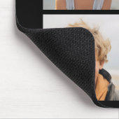 Tapis De Souris Collage photo tendance noir et blanc avec Monogram (Coin)