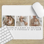 Tapis De Souris Collage tendance photo et meilleure famille jamais<br><div class="desc">Présentez le cadeau de collage tendance photo et meilleur cadeau de texte de famille Ever! Ce cadeau unique et personnalisé combine la beauté d'un collage photo avec un message sincère pour célébrer votre famille et créer une mémoire durable. La photo de collage présente une collection de vos moments familiaux les...</div>