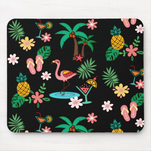 Tapis De Souris Collage tropical (Devant)