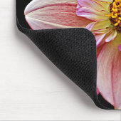 Tapis De Souris Collarette rose Dahlia sur Floral noir (Coin)