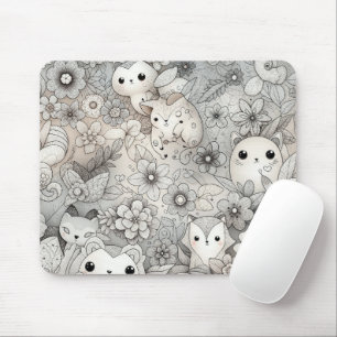 Tapis De Souris Collection d'animaux Abstraits amusants