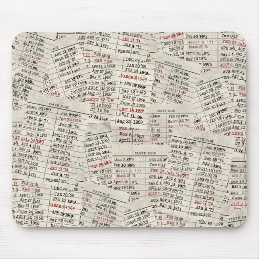 Tapis De Souris Collection de cartes de bibliothèque ancienne (Devant)