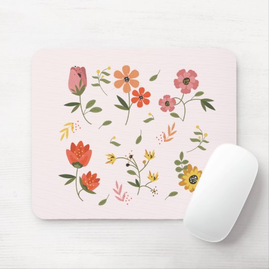Tapis De Souris collection de fleurs (Avec souris)