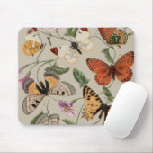 Tapis De Souris Collection de la papillon Moth Nature Dessin (Avec souris)