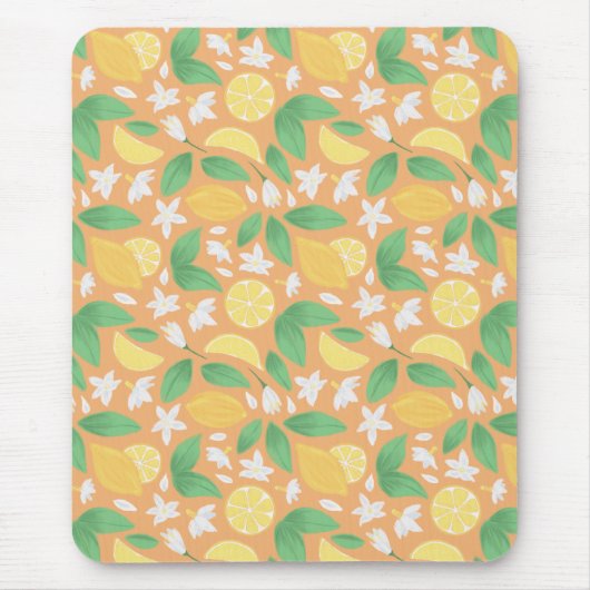 Tapis De Souris Collection de Motifs de paniers de fruits - Citron (Devant)