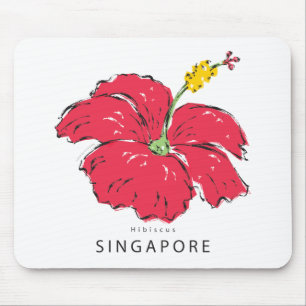 TAPIS DE SOURIS COLLECTION HIBISCUS DE SINGAPOUR