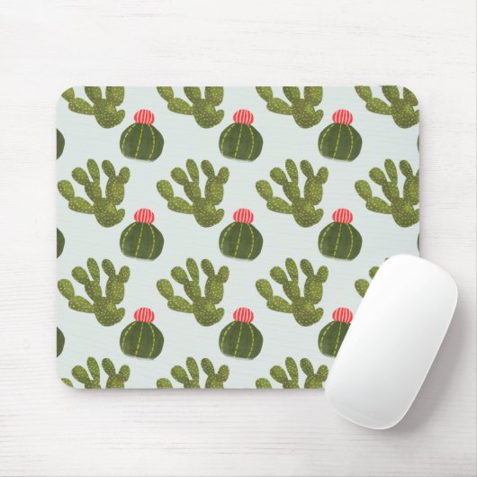 Tapis De Souris Collection Llamarama | Motif Cactus mignon (Avec souris)