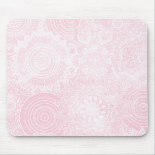 Tapis De Souris Collection Mandala blanche rose
