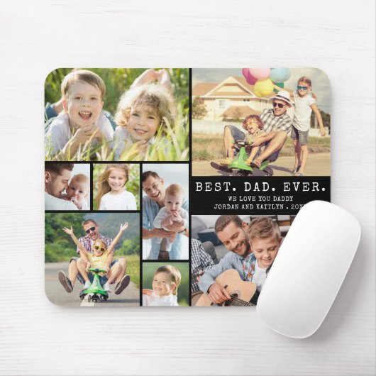 Tapis De Souris Collection photo moderne BEST DAD EVER 8 (Avec souris)