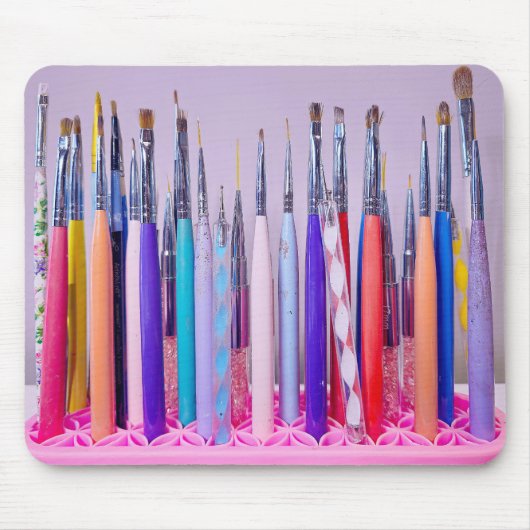 Tapis De Souris Collection Pinceau d'art à ongles (Devant)