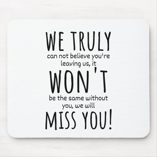 Tapis De Souris collègue qui part pour les femmes, collègue qui pa (Devant)