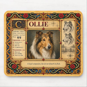 Tapis De Souris Collie, Art du Bestiaire Médiéval