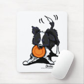 Tapis De Souris Collie frontalier en jeu (Avec souris)