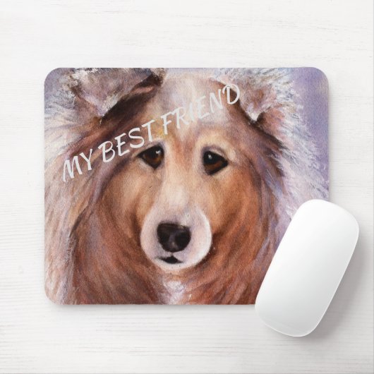 TAPIS DE SOURIS COLLIE GORGEUSE (Avec souris)