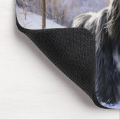 Tapis De Souris Collie Laisser Il Neige Noël (Coin)