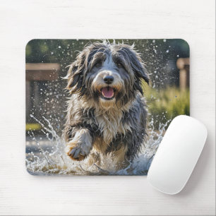Tapis De Souris Collie Lourd Dans L'Eau