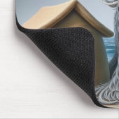 Tapis De Souris Collie Porté Avec Sandcastle Doghouse (Coin)