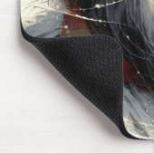 Tapis De Souris Collie roulée Portant un écusson hivernal rayé (Coin)