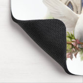 Tapis De Souris Colombe Blanche Avec Église (Coin)