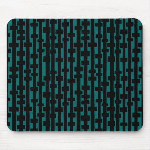 Tapis De Souris Colonnes Abstraites - Noir sur Moss Green