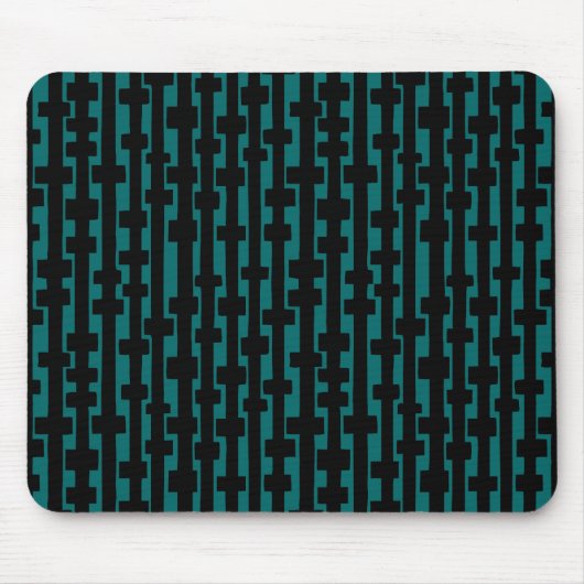 Tapis De Souris Colonnes Abstraites - Noir sur Moss Green (Devant)