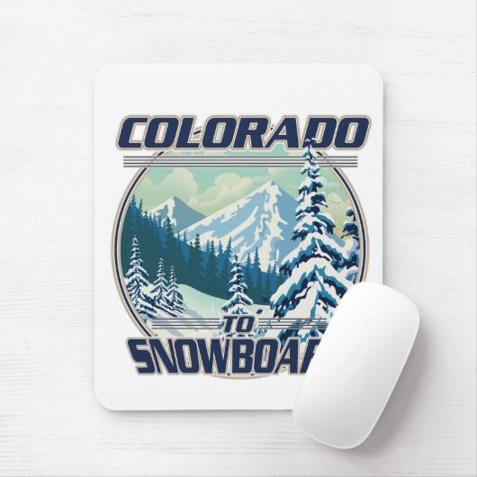 Tapis De Souris Colorado À Snowboard (Avec souris)