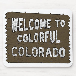 Tapis De Souris Colorado coloré signe de bienvenue mousepad