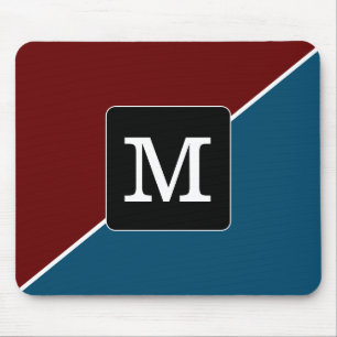 Tapis De Souris Coloration simple et tendance Burgundy Bleu Noir i