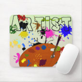 Tapis de souris coloré d'artiste (Avec souris)