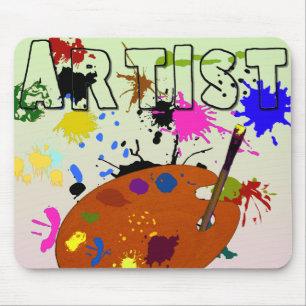 Tapis de souris coloré d'artiste