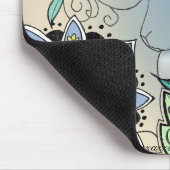 Tapis de souris coloré de lapin (horizontal) (Coin)