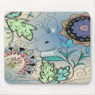 Tapis de souris coloré de lapin (vertical)
