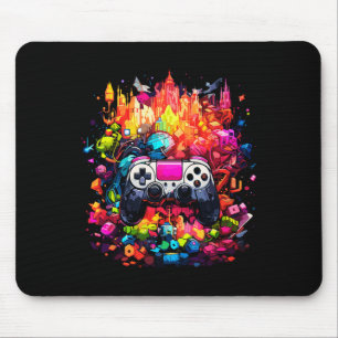 Tapis De Souris Coloré Graffiti Tie Dye Splash Video Jeu Contro