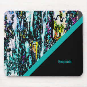 Tapis De Souris coloré + marbre cool noir chic